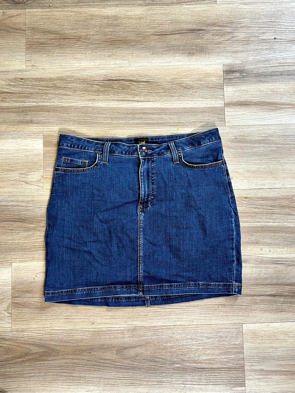 Lee Denim Skort Women's Blue Mini Skirt Size 14